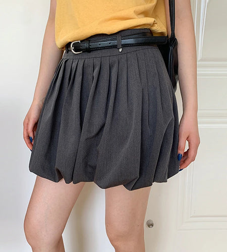 High Elastic Waist White Pleated Elegant Mini Bud Half-body Skirt Women Fashion Tide New Spring Summer 2025 1DJ1491