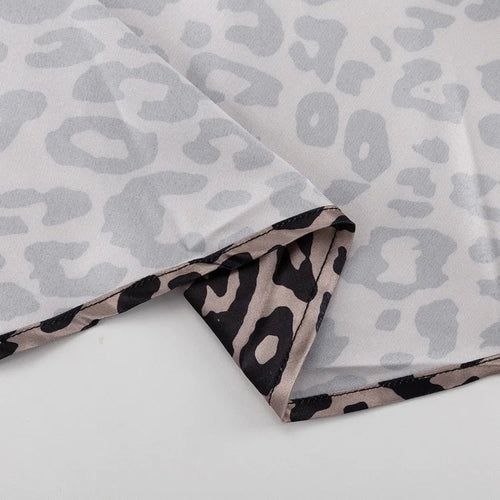 Load image into Gallery viewer, Satin Leopard Print Long Skirt Women Fashion High Waist Maxi Fishtail Skirt Ladies Fashion With Zipper Sexy Skirts
