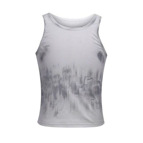 Load image into Gallery viewer, Summer Distressed Slim Fit Vest Niche Sleeveless Tie Dyeing New Fashion Male Tank Tops Contrast Color Casual 24E1293
