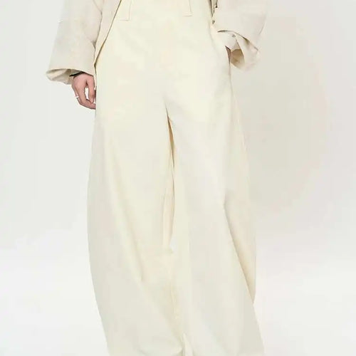 Load image into Gallery viewer, High Waist Purple Brief Shaped Elegant Long Wide Leg Pants New Trousers Women Fashion Tide Spring Autumn 2025 1DH9918
