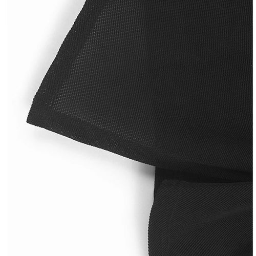 Load image into Gallery viewer, Women Black Irregular Pleated Big Size Casual T-shirt New Round Neck Short Sleeve Fashion Tide Spring Summer 2025 1DJ1318
