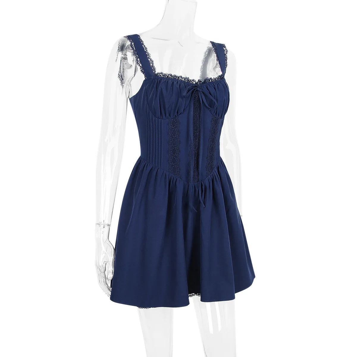 Elegant Spaghetti Strap Backless Sexy Mini Dress For Women Fashion Strapless Backless A-line Bodycon Club Party Dress