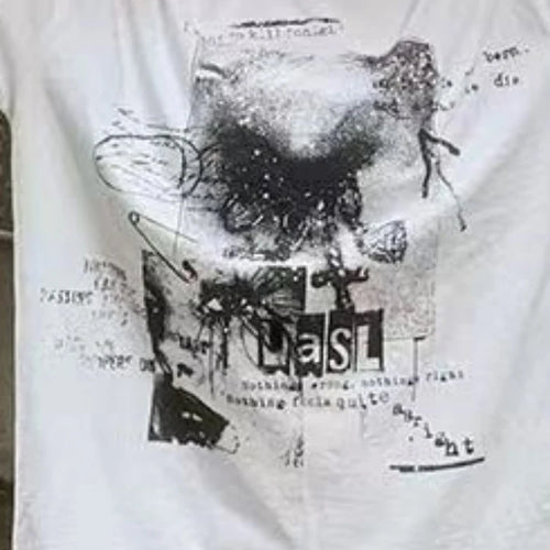 Load image into Gallery viewer, 2025 Spring White Letter Printing All Match T-shirts Harajuku Casual Loose Vintage Tops Men and Women Grunge Y2k Aesthetic Tees
