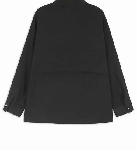 Women Apricot Big Size Elegant PlainBlouse New Stand Collar Long Sleeve Shirt Fashion Tide Spring Autumn 2025 1DH7173