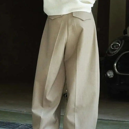 Load image into Gallery viewer, High Waist Khaki Pleated Long Wide Leg Elegant Pants New Loose Fit Trousers Women Fashion Tide Spring Autumn 2025 1DF2195
