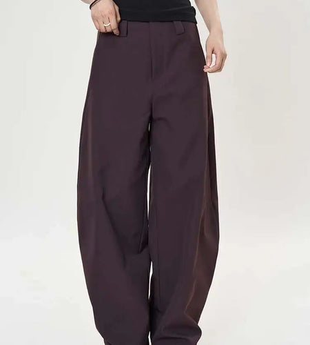 High Waist Purple Brief Shaped Elegant Long Wide Leg Pants New Trousers Women Fashion Tide Spring Autumn 2025 1DH9918