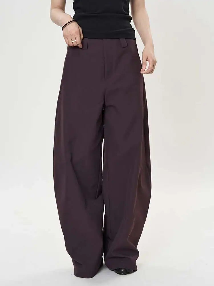 High Waist Purple Brief Shaped Elegant Long Wide Leg Pants New Trousers Women Fashion Tide Spring Autumn 2025 1DH9918