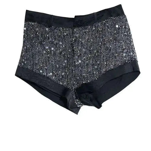 Load image into Gallery viewer, Sequins Shining Blazer Wide Leg Shorts Two Piece Suit New Lapel Long Sleeve Women Fashion Tide Spring Autumn 2025  1DH7070
