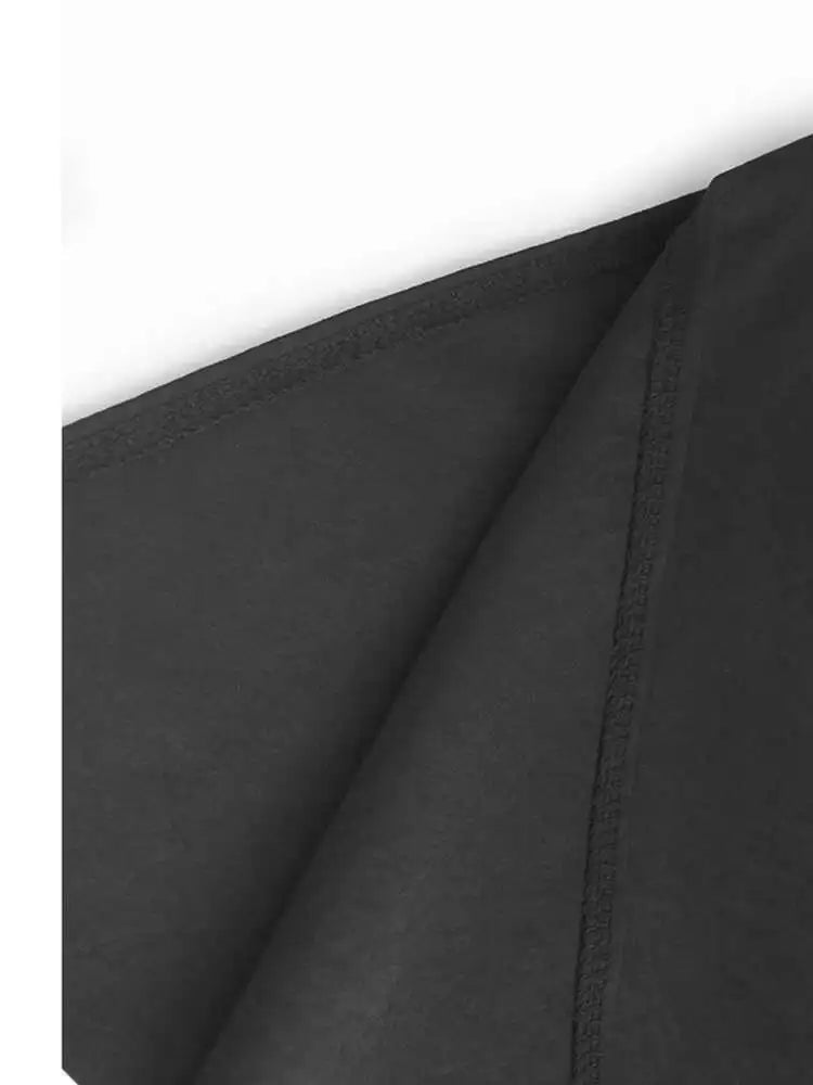 Women Black Pu Leather Vest False Two Big Size Shirt Dress New Lapel Long Sleeve Fashion Tide Spring Autumn 2025 1DH9653