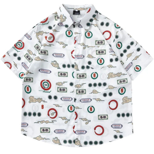 Load image into Gallery viewer, Vintage Hawaiian Shirts Retro Graphic Printed Button Up Summer Beach Blouse Men Harajuku Hip Hop Casual Short Sleeve Baggy Tops
