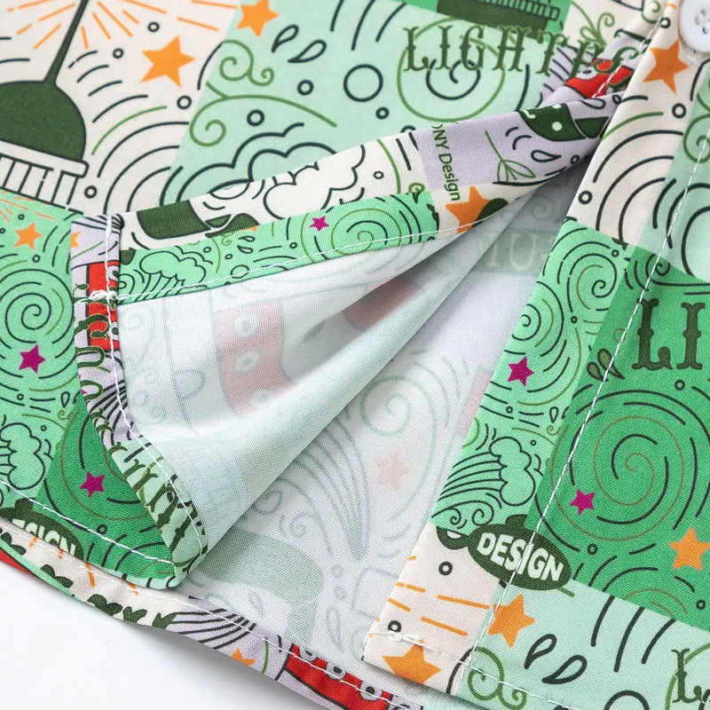 Men Harajuku Hawaiian Shirt Streetwear Graphic Printed Button Up Beach Summer Blouse Hip Hop Casual Baggy Short Sleeve Shirts