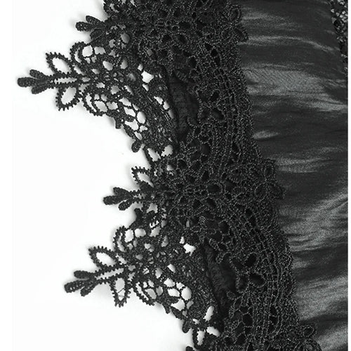Load image into Gallery viewer, High Elastic Waist Black Button Ruffles Lace Sequins Half-body Skirt Women Fashion Tide New Spring Autumn 2025 1DJ1578
