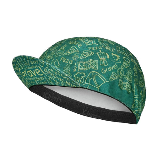 Load image into Gallery viewer, Green Pizza Tent Beer Print  Polyester Cycling Caps  Breathable Quick Drying Men And Women Wear  Customizable
