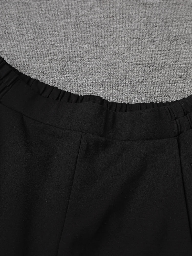 High Elastic Waist Black Leisure Long Harem Trousers New Loose Fit Pants Women Fashion Tide Spring Autumn 2025 1N479