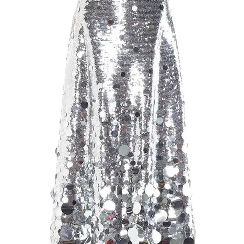 Load image into Gallery viewer, High Waist Red Sequins Shining Elegant A-line Party Half-body Skirt Women Fashion Tide New Spring Autumn 2025  1DH7717
