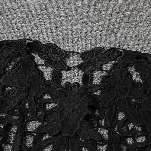 Load image into Gallery viewer, Women Black Lace Hollow Out Perspective Big Size Dress New Round Neck Sleeveless Fashion Tide Spring Summer 2025 1DJ0243
