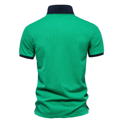 Load image into Gallery viewer, Cotton Dot Printed Men&#39;s Polo Shirts Casual Social Business Polo Shirts for Men Summer Short Sleeve Polo Mens Clothing

