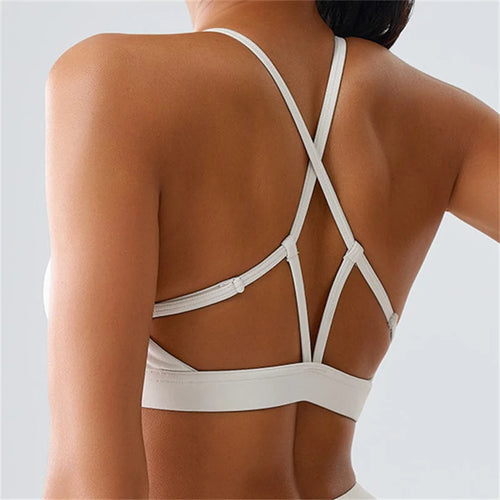 Load image into Gallery viewer, Yoga clothes Sports Bra Scrunch Push-up High Support Adjustable Thin Shoulder Strap Tank Women Fitness Top
