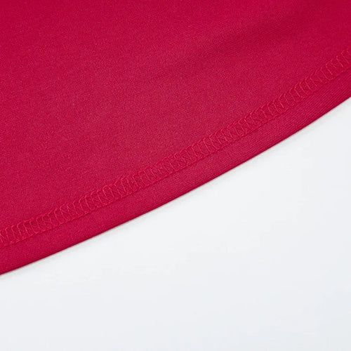 Load image into Gallery viewer, Half High Collar Sleeveless Sexy Mini Dress For Women Fashion Solid Red High Waist A-line Club Pleated Sexy Dress
