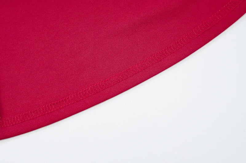 Half High Collar Sleeveless Sexy Mini Dress For Women Fashion Solid Red High Waist A-line Club Pleated Sexy Dress