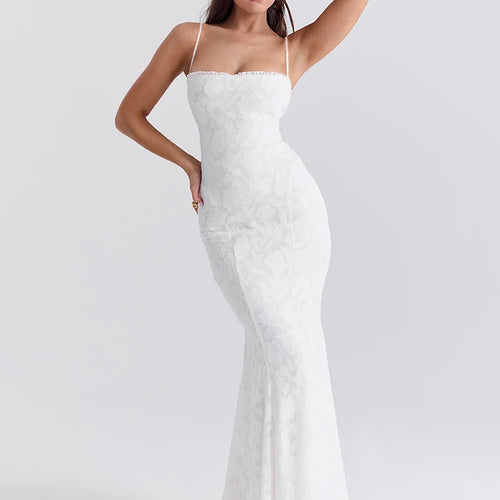 Load image into Gallery viewer, Women's Sexy Sleeveless Lace Patchwork Backless Bodycon Maxi Dress, Elegant Party Club Evening Dress, 2024 Summer
