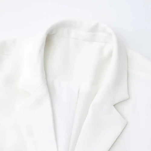 Load image into Gallery viewer, Women White Irregular Pleated Elegant Blazer New Lapel Long Sleeve Jacket Fashion Tide Spring Autumn 2025 CPDB052

