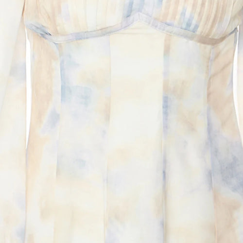 Load image into Gallery viewer, Women Pattern Printed Elegant Long Dress New Square Collar Long Puff Sleeve Fashion Tide Spring Autumn 2025 1DJ0340
