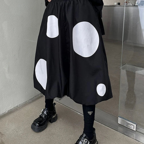 Load image into Gallery viewer, Black Dot Big Size Irregular Shirt Skirt Two Pieces Suit New Lapel Long Sleeve Women Fashion Spring Autumn 2025 1DH9366
