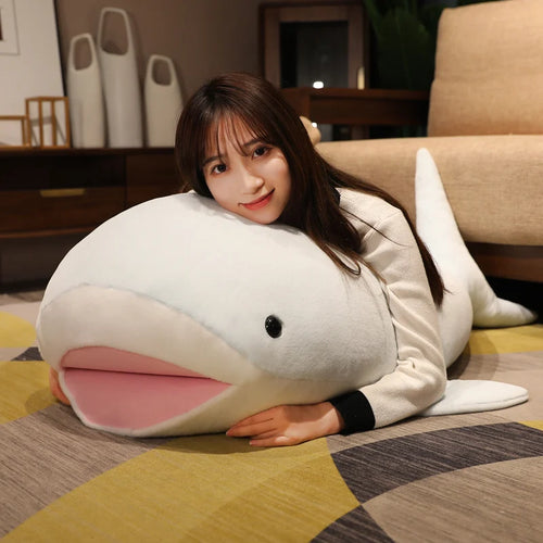 Load image into Gallery viewer, 55/70/120cm Creative Giant Whale Plush Toys Cute Soft Lying Shark Pillow Sleeping Cushion Stuffed Animal Dolls for Children Kids
