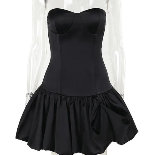 Load image into Gallery viewer, Off-shoulder Backless Sexy Mini Dress For Women Robe Fashion Solid Strapless Sleeveless A-line Slim Sexy Club Dress
