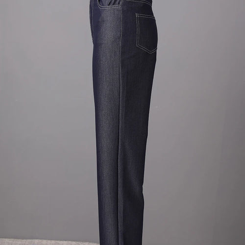 Load image into Gallery viewer, High Waist Dark Blue Brief Denim Long Casual Wide Leg Jeans New Women Trousers Fashion Tide Spring Autumn 2025  CPG3054
