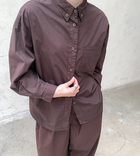 Women Coffee Brief Pocket Big Size Elegant Blouse New Lapel Long Sleeve Shirt Fashion Tide Spring Autumn 2025 1DH8367