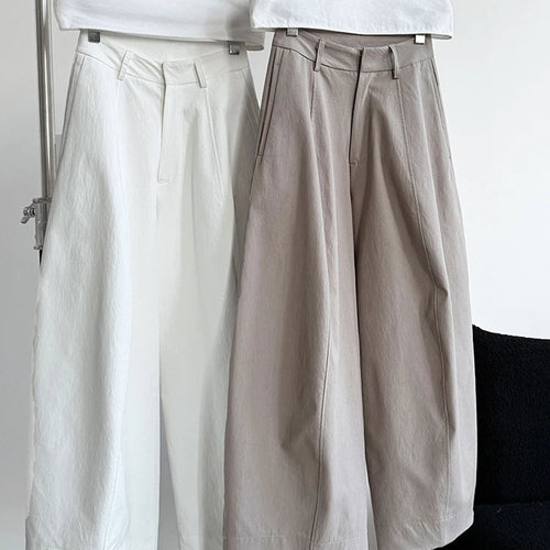 Load image into Gallery viewer, High Waist White Pocket Brief Shaped Long Wide Leg Pants New Trousers Women Fashion Tide Spring Autumn 2025 1DJ0735
