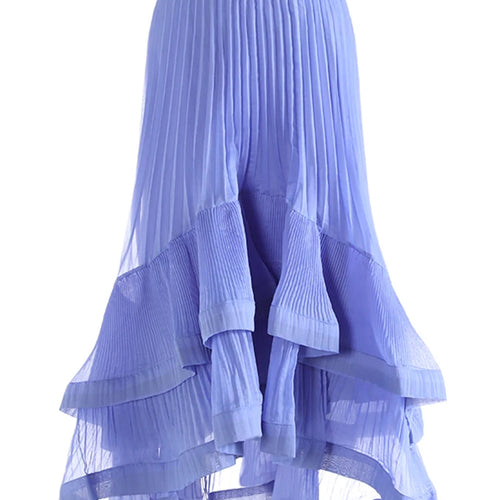 Load image into Gallery viewer, High Elastic Waist Red Pleated Irregular Ruffles Elegant Half-body Skirt Women Fashion Tide New Spring Autumn 2025 1DJ0171
