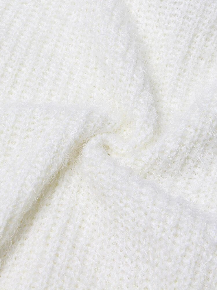 Knitting Sweater For Women Roune Neck Long Sleeve Minimalist Loose Sweaters Female Autumn Clothing Fashion