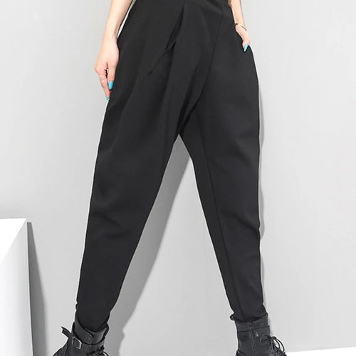 Load image into Gallery viewer, High Elastic Waist Black Brief Long Harem Trousers New Loose Fit Pants Women Fashion Tide Spring Autumn 2025 1DC419
