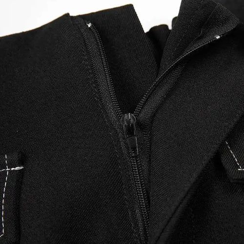 Load image into Gallery viewer, High Waist Black Topstitched Long Wide Leg Pants New Loose Fit Trousers Women Fashion Tide Spring Autumn 2025 1DF7779
