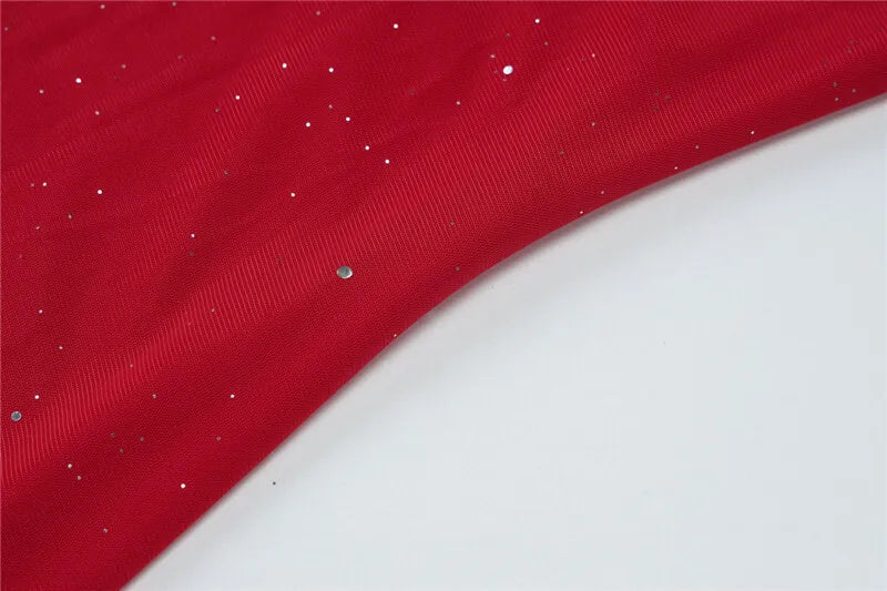 Spaghetti Strap Ruffled Sexy Mini Dress For Women Red Fashion Sleeveless Backless High Waist A-line Club Party Dress