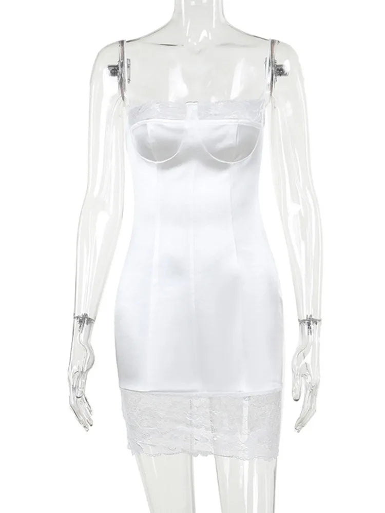 Sexy Spicy Girl Wrap Buttocks Dress Women Fashion Temperament Slim Lace Backless Lace Up Dress Party  Nightclub Vestidos