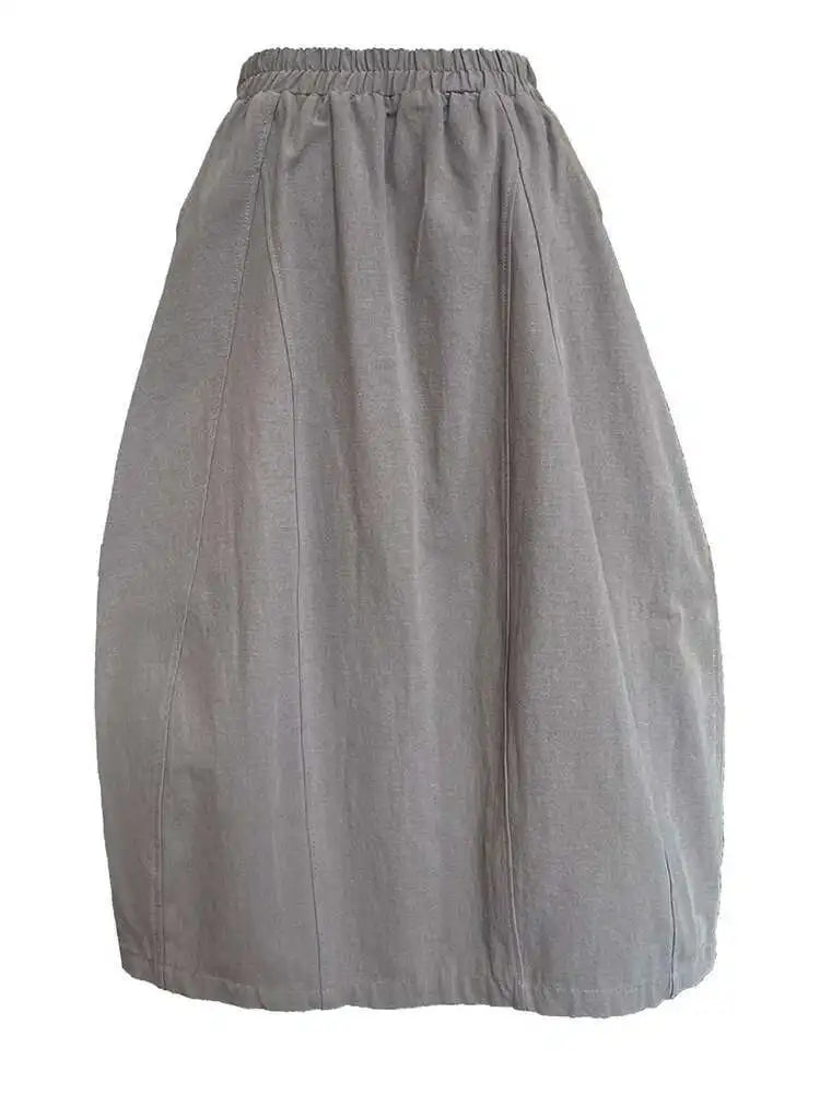 High Elastic Waist White Brief Elegant Pocket Bud Half-body Skirt Women Fashion Tide New Spring Autumn 2025 1DH9979