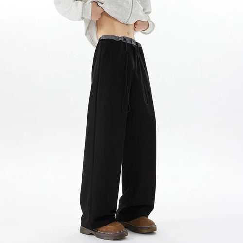 Load image into Gallery viewer, Men's New American Handsome Suit Pants Lace-up Contrasting Color Trendy Full Length Male Trousers Spring 2025 9W1397
