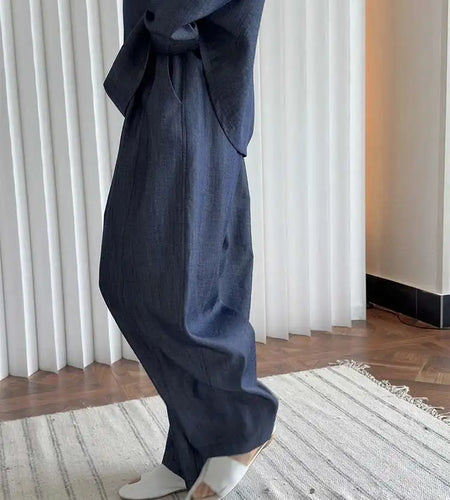 High Elastic Waist Beige Brief Casual Long Wide Leg Pants New Trousers Women Fashion Tide Spring Autumn 2025 1DJ0163