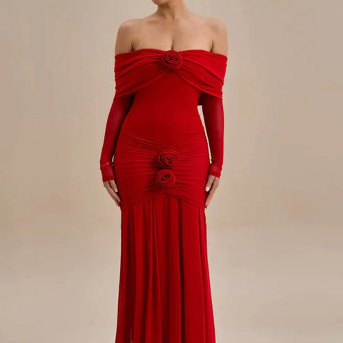 Load image into Gallery viewer, Elegant Mesh Patchwork Long Sleeve One Shoulder Bodycon Party Evening Dress Women Sexy Backless Slim New 2025 Vestido
