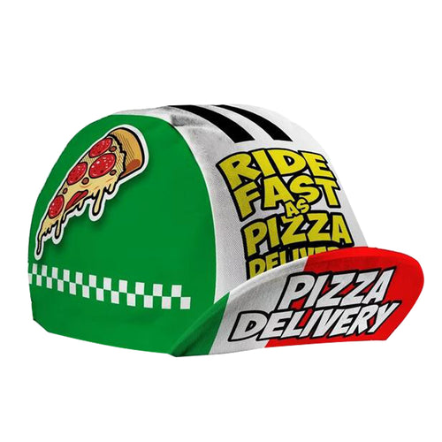 Load image into Gallery viewer, Classic Retro Pizza Fish With Wings Bulldog Cartoon Print Polyester Bicycle Women&#39;s Men&#39;s Caps Quick Drying Elasticity

