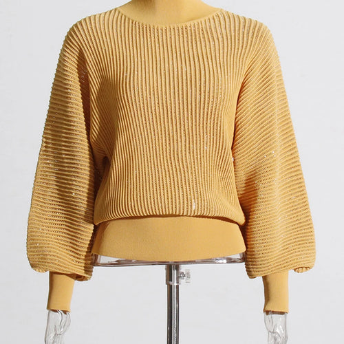 Load image into Gallery viewer, Loose Sheer Minimalsit Knit Sweaters for Women High Neck Long Sleeves Basics Sweater Female Fashion Clothing New
