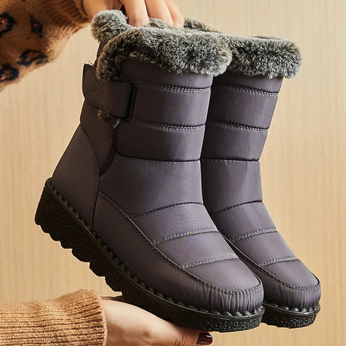 Load image into Gallery viewer, Women&#39;s Boots 2025 Trend Winter Shoes For Woman Winter Boots Ankle Low Heels Botas Mujer Waterproof Snow Boots With Fur Shoes
