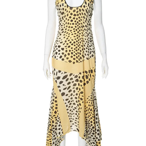 Load image into Gallery viewer, Elegant Sleeveless Women Summer New Sexy Hanging Neck Lace Up Long Dress Bodycon Irregular Female Vestido Party Club2024
