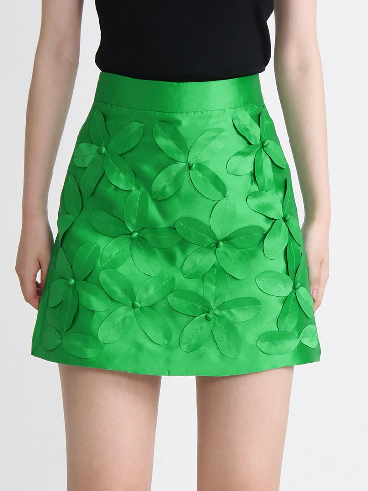 Printing Aline Mini Skirts For Women High Waist Slimming Temperament Bodyson Skirt Female Summer Fashion Clothing