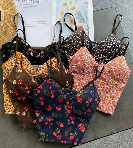 Women Retro Strap Tops Summer V Neck Sleeveless Backless Slim Tank Top Chic Print Sexy Off Shoulder Short Camis Y2k