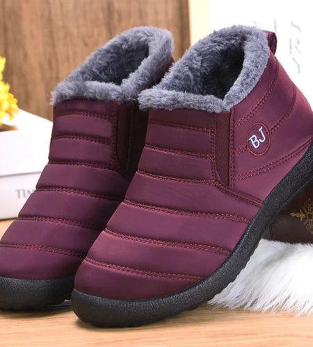 Women Boots Slip On Ankle Boots For 2025 Winter Shoes Women Snow Boots Keep Warm Fur Winter Botas Mujer Black Short Boot Female